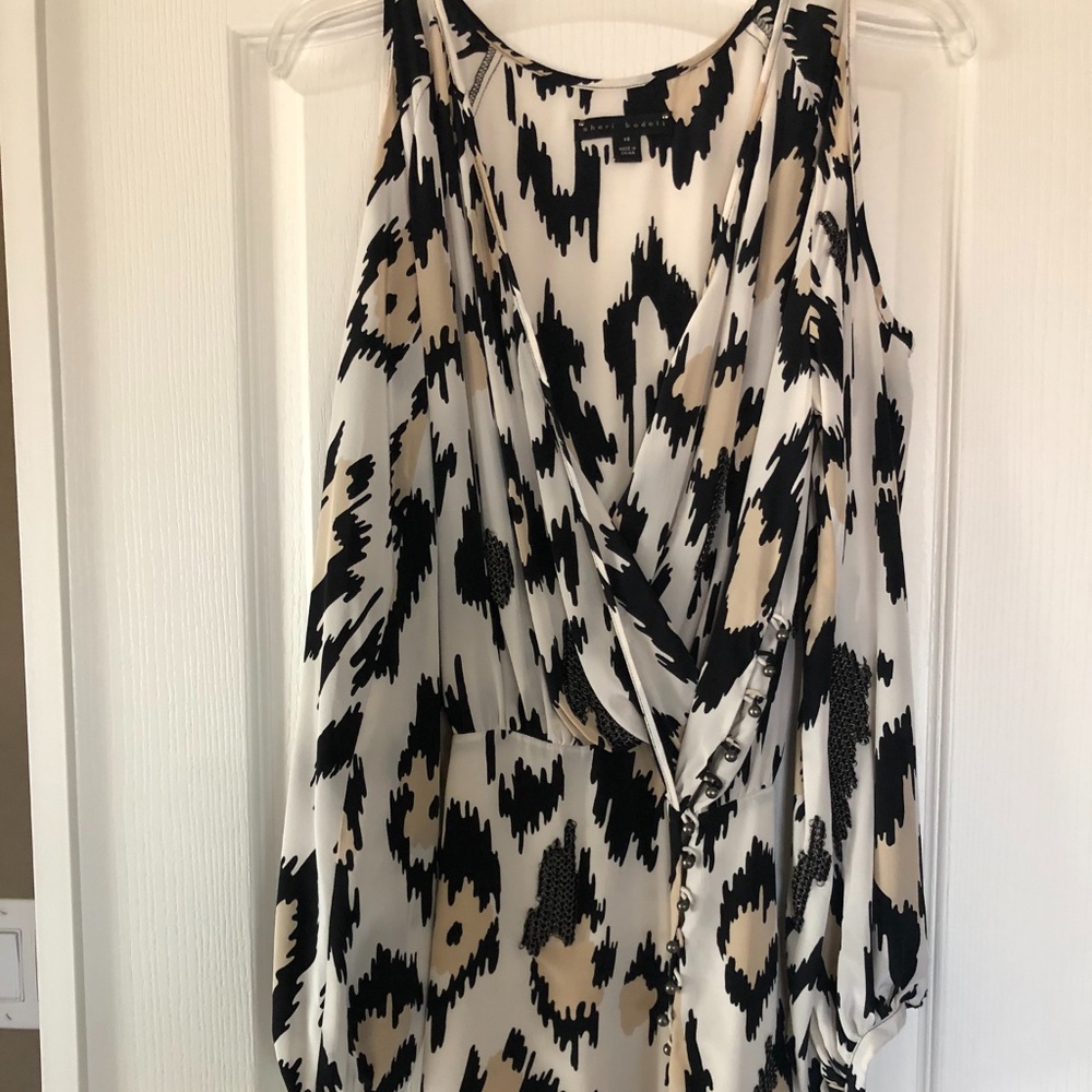 Sheri Bodell Leopard Print Mini Dress XS